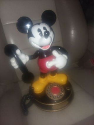 Vintage Mickey Mouse Animated Talking Telephone - Walt Disney Phone 1997 3