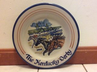 1985 Kentucky Derby Commerative Dinner Plate From Loiusville Stoneware