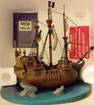 Disney Wdcc Enchanted Places Peter Pan & Hooks The Jolly Roger Lg Figurine In Bx