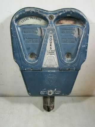 Vintage/antique Rockwell Double Duel Parking Meter Transportation Gas & Oil