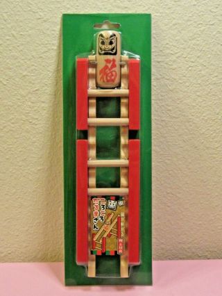 Wooden Rolling Daruma Traditional Japanese Toy - Imported from Japan 4