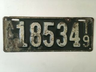 1919 Alabama License Plate Single Year (no Pairs) Ford Model T Year All