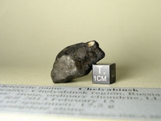 meteorite Chelyabinsk,  chondrite LL5,  complete stone 17,  2 g,  recent fall,  Russia 5
