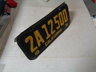 1951 - 52 - 53 - 54 - 55 California CAR license Plate pair,  2A 12 500 6