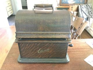 Edison Standard Model D Cylinder Phonograph With Horn.