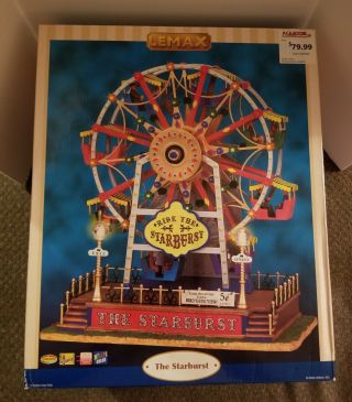 Lemax The “stardust” Ferris Wheel Carnival Village Ride Animated Lights Sound