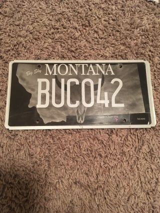 Montana Big Sky Bull Skull License Plate