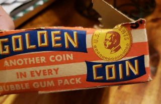 1948 - 49 Topps Golden Coin Box With 13 Unopen Packs and 7 comics 3 bazooka comics 4