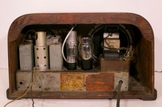 Old Antique Wood Air Castle Vintage Tube Radio - Restored & w/ Tuning Eye 7