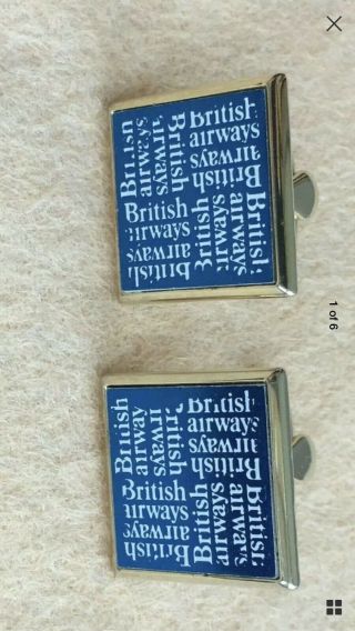 British Airways Vintage Cufflinks Circa 1975 Fantastic Item Rare