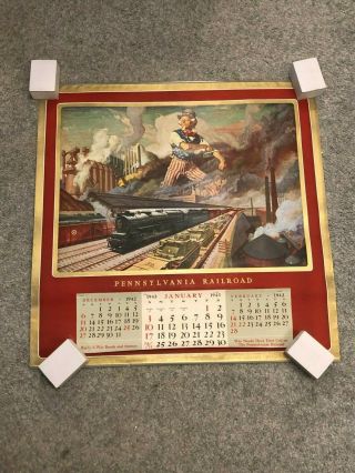 Pennsylvania Railroad Prr 1943 Wall Calendar