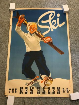 Haven Nh Nynhh Railroad Ski Poster 1941
