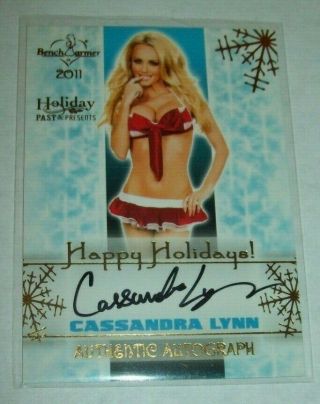 2015 Holiday P&p Cassandra Lynn Autographed Bench Warmer Card