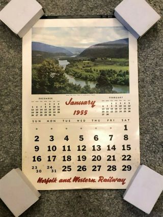 Norfolk & Western N&w Nw 1955 Wall Calendar