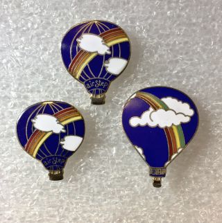 Air Step & " Desiderata " Vintage Hot Air Balloon Pins