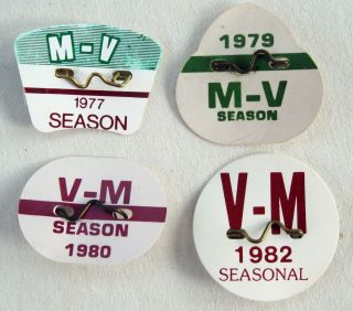 1977,  1979,  1980,  1982 Margate Ventnor Nj Seasonal Beach Tag / Badge