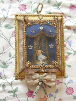 Fabulous Antique Religious Icon: The Virgin Mary Mourning The Dead Christ - Rare
