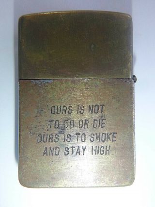 Zippo Lighter - Us Navy Seals - 1964 - Stay High - Cam Ranh - Vietnam War - 8260