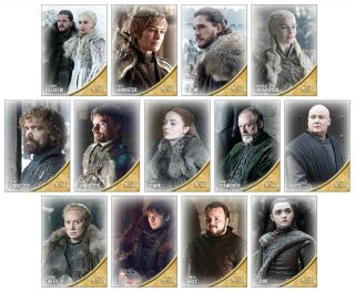 Game Of Thrones Season 8 Preview - 13 Card Promo Set - Got Jon Snow Daenerys