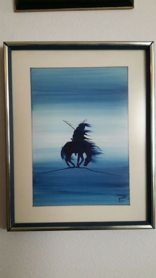 Rance Hood Native American Painting - Signed Dated 1971