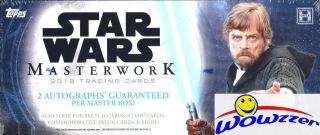 2018 Topps Star Wars Masterwork Factory Hobby Box - 4 Hits - 2 Autos