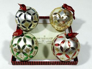 Waterford Holiday Heirlooms Christmas Ornaments Set Of 4