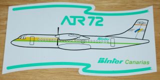 Old Binter Canarias (spain) Atr72 Airline Sticker