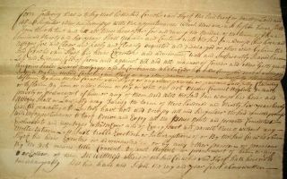 1733 MOHAWK INDIANS Deed SCHENECTADY Albany NY FOUNDERS Handwritten COLONIAL 7