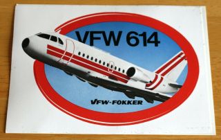 Old Vfw - Fokker Vfw 614 Airliner Sticker