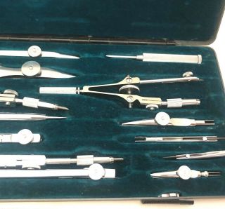 Vintage KERN Swiss 12 Piece Drafting Set Drawing Instruments A322 5