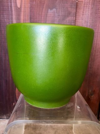 Vintage Gainey Mid Century Apple Green Planter Architectural Pottery Mod T - 14 5