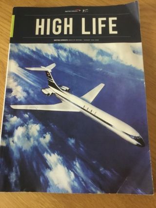 British Airways High Life (100 Years Centenary) August 2019 Vickers Vc10 Cover