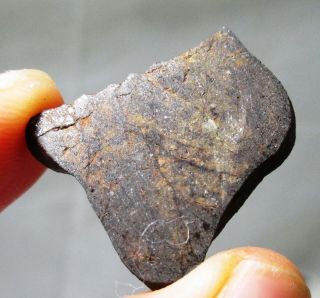 Marsland meteorite slice - 4.  3 grams H5 chondrite Nebraska 6