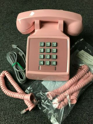 Nos Western Electric - Bell System 2500 Pink Touchtone Desk Telephone Modular