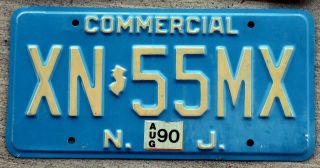 Cream On Light Blue Jersey Commercial License Plate