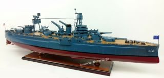USS TEXAS (BB - 35) Battleship Scale 1:200 Handcrafted Wooden Ship Model 11
