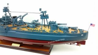 USS TEXAS (BB - 35) Battleship Scale 1:200 Handcrafted Wooden Ship Model 9
