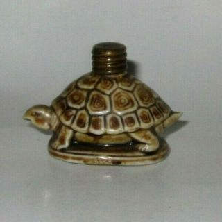 Vintage 1920 Schafer & Vater Rare German Porcelain Turtle Figural Perfume Bottle