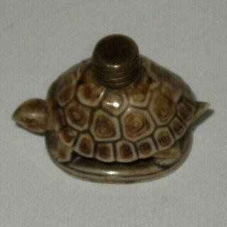 Vintage 1920 Schafer & Vater RARE German Porcelain Turtle Figural Perfume Bottle 2