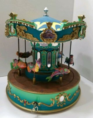 Rare Disney Ca Adventure King Tritons Carousel Of The Sea Music Box Lights Read