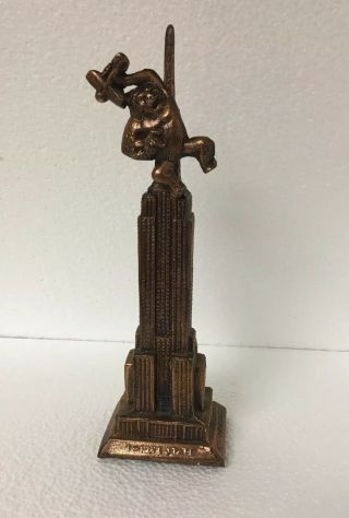 Vintage Cast Metal King Kong Empire State Building Souvenir -