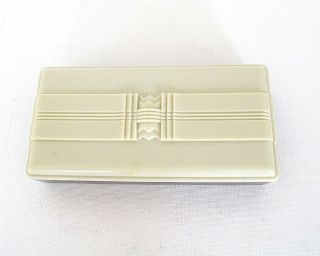 Art Deco Bakelite Mid - Century Box for Parker 220 - B Pen Dark Brown & Cream Top 4