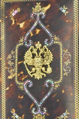 Very rare antique Imperial Russian luxury gold inlay ladies note book/purse 3