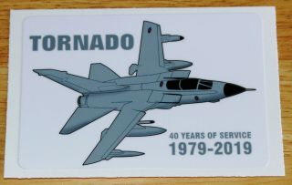 2019 Raf Royal Air Force Panavia Tornado 40 Years Of Service Sticker