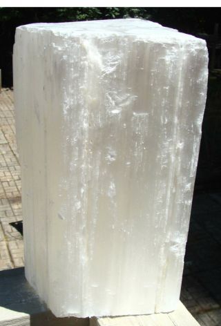 Selenite Log - X - Large - 19 Lbs 8 Ounces - 10 1/2 Inches Tall - -