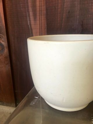 Vintage Gainey Mid Century White Planter Architectural Pottery Modern T - 10 1960s