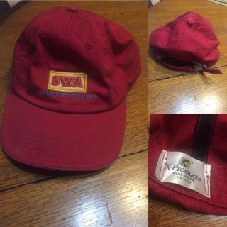 Vintage Southwest Airlines Swa Red Baseball Hat Cap Made In Usa