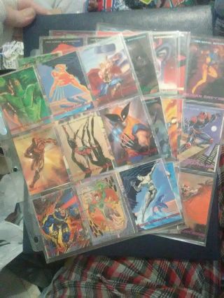 1993 Skybox Marvel Masterpieces Complete 90 Trading Card Base Set Comic Book Htf