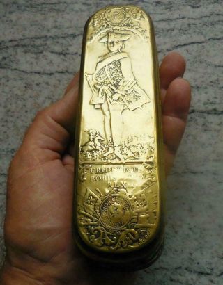 18thc Brass Tobacco Box Frederick The Great / Solomon 