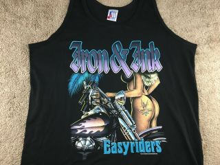 Vintage Easyriders Shirt Xl Tank Top 1995 Sturgis Black Hills Girls Motorcycle